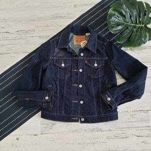 Levis Orginal Trucker Jean Denim Jacket Dark Wash NWT Size Small